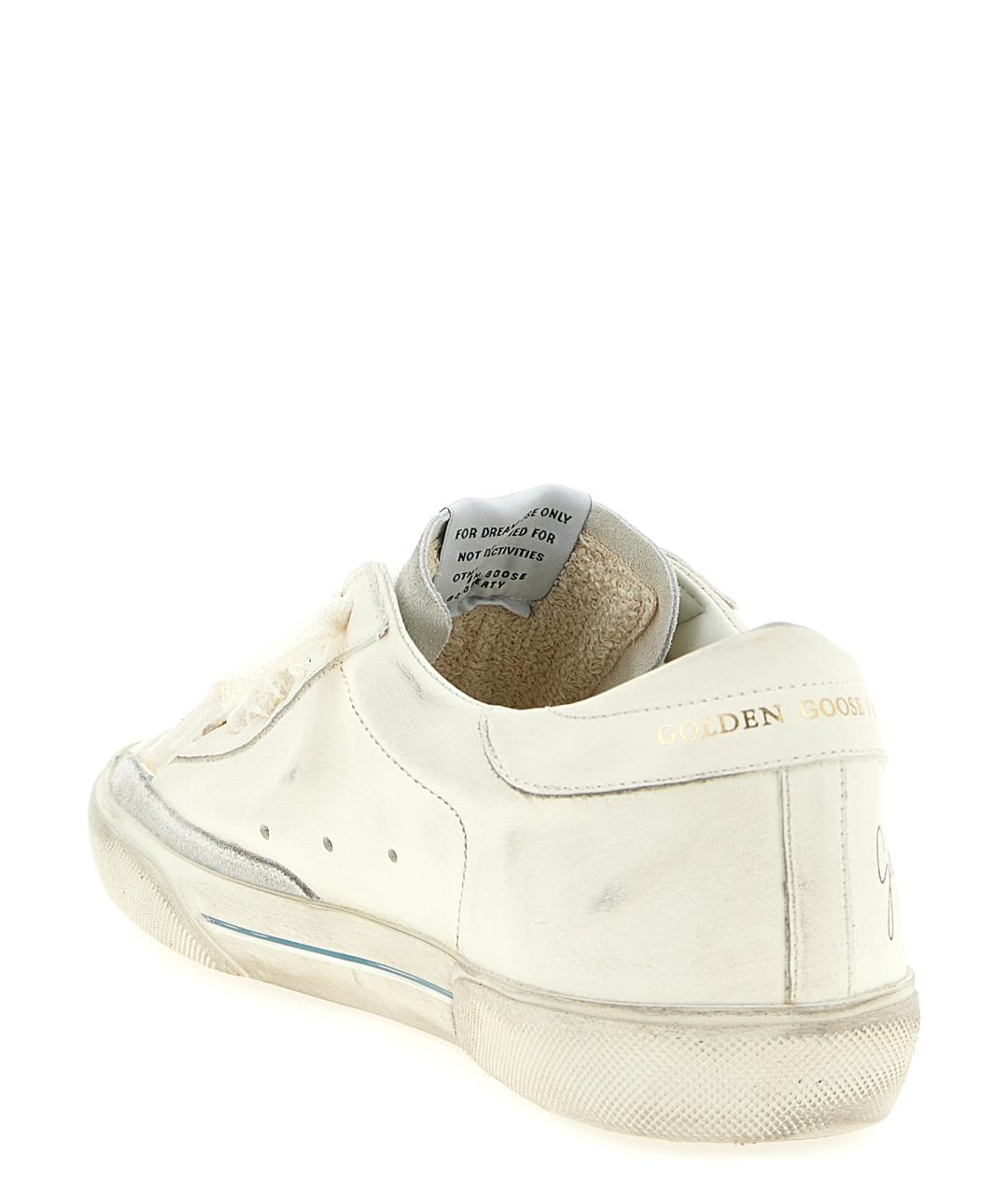 GOLDEN GOOSE DELUXE BRAND Белые кожаные низкие кроссовки / кеды, фото 3