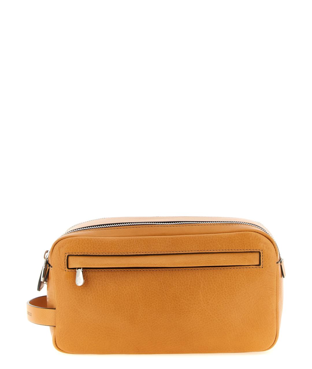 BRUNELLO CUCINELLI Оранжевая кожаная барсетка, фото 1