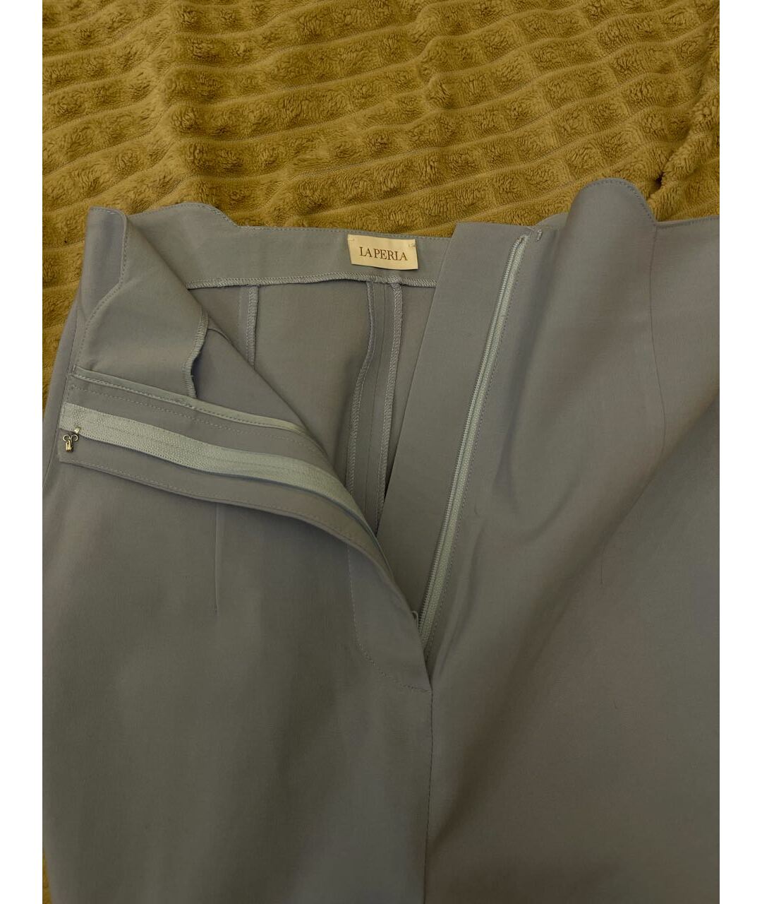 LA PERLA Голубые брюки узкие, фото 4