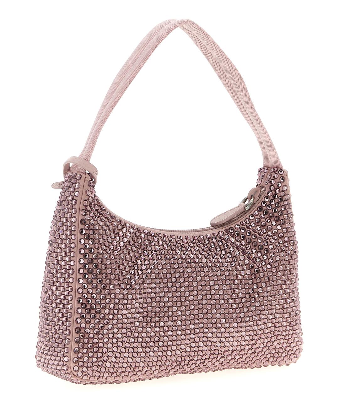 PRADA Розовая шелковая сумка с короткими ручками, фото 2