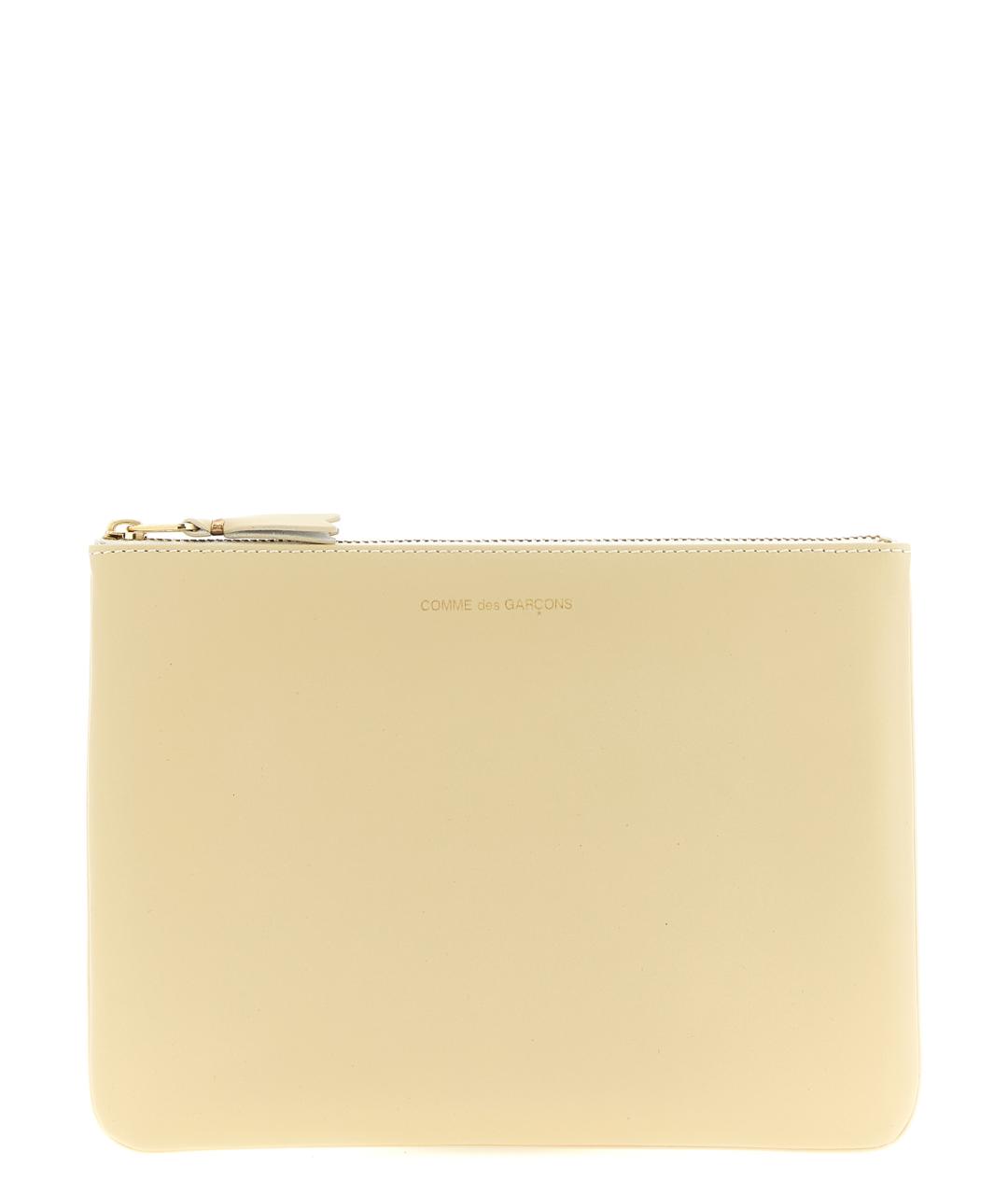 COMME DES GARÇONS WALLET Бежевый кожаный кошелек, фото 1