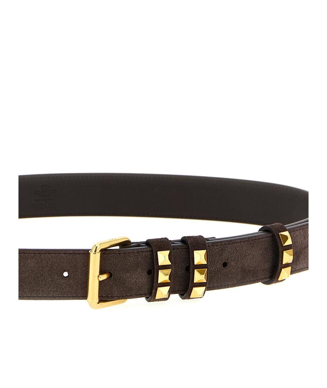 VALENTINO Коричневый кожаный ремень, фото 3