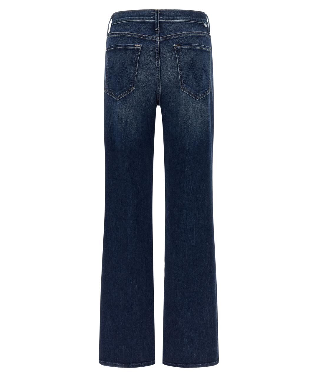 MOTHER Синие хлопковые прямые джинсы, фото 2