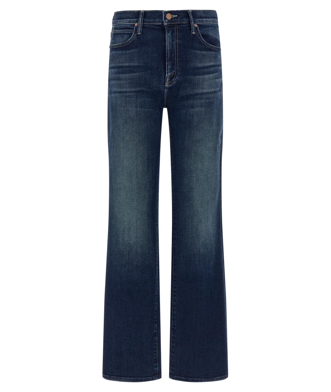 MOTHER Синие хлопковые прямые джинсы, фото 1
