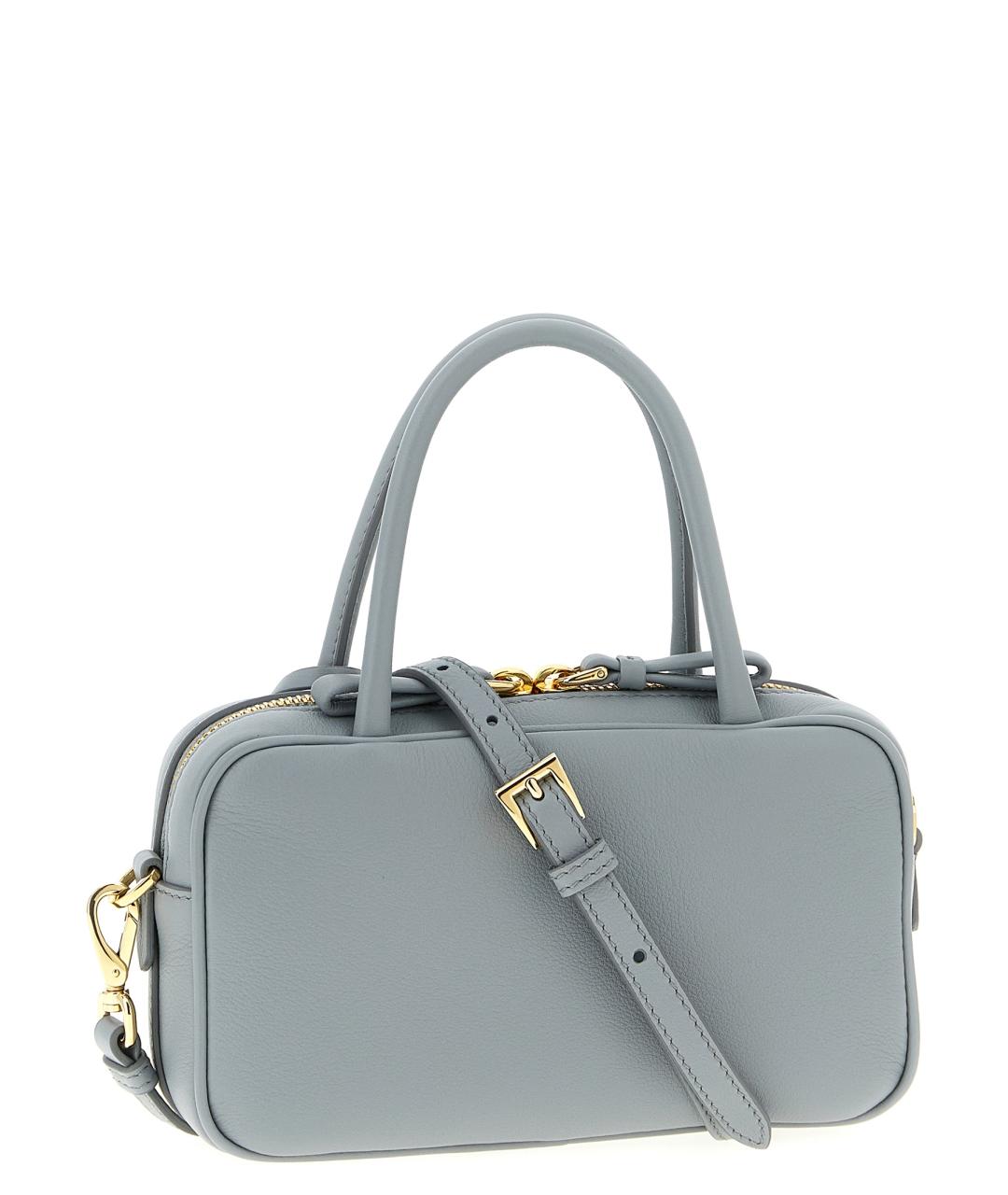 PRADA Голубая кожаная сумка тоут, фото 2