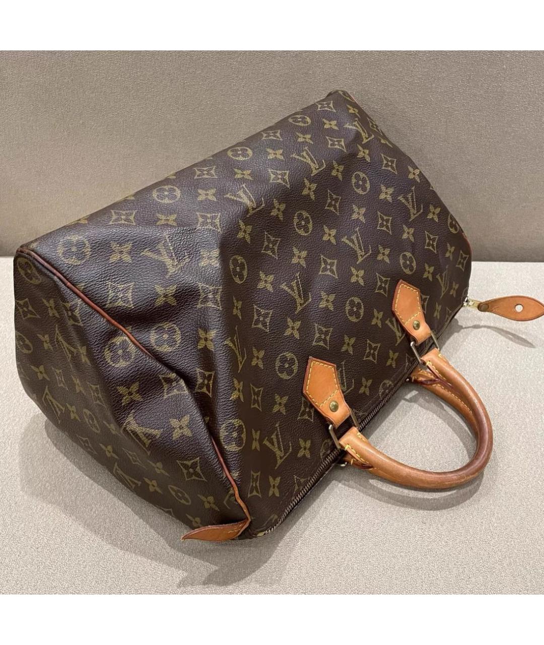 LOUIS VUITTON Коричневая сумка с короткими ручками, фото 3