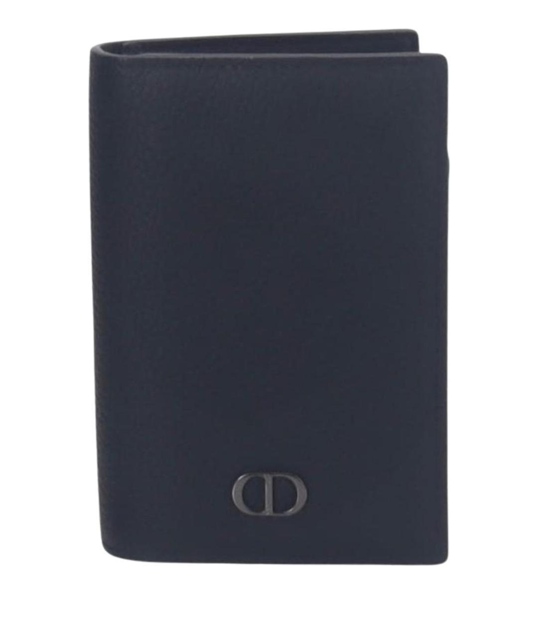 CHRISTIAN DIOR Черный кожаный кошелек, фото 1