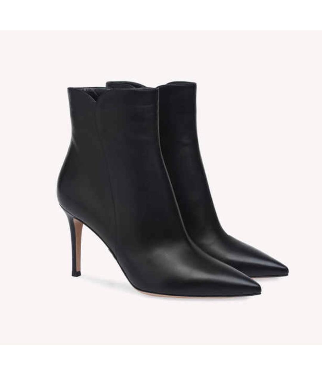 GIANVITO ROSSI Черные кожаные ботильоны, фото 5