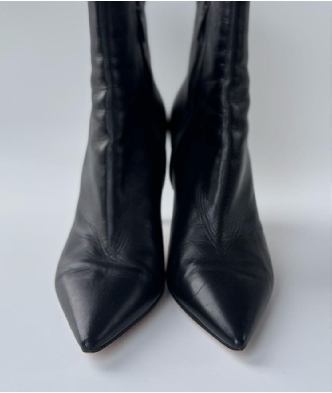 GIANVITO ROSSI Черные кожаные ботильоны, фото 2