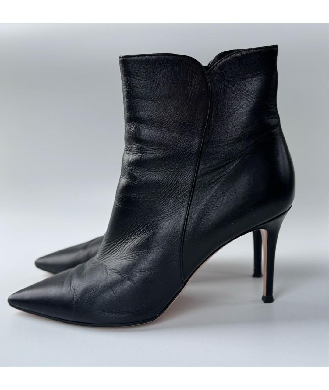 GIANVITO ROSSI Черные кожаные ботильоны, фото 8