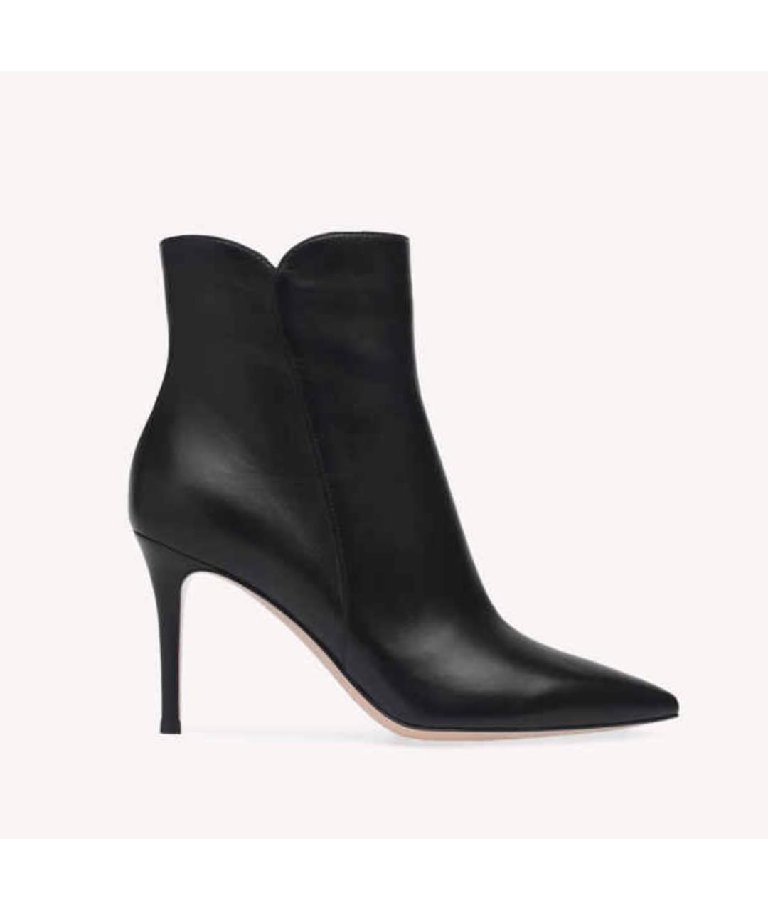 GIANVITO ROSSI Черные кожаные ботильоны, фото 9