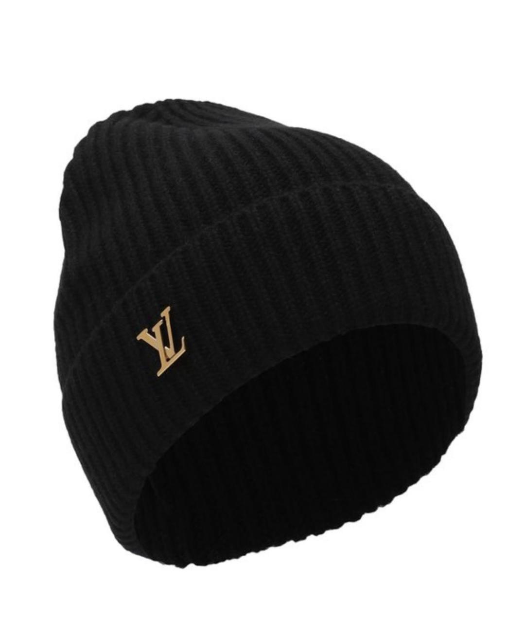 LOUIS VUITTON Черная кашемировая шапка, фото 1