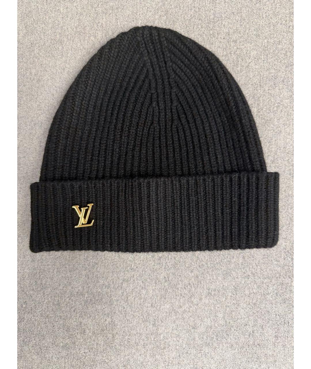 LOUIS VUITTON Черная кашемировая шапка, фото 2
