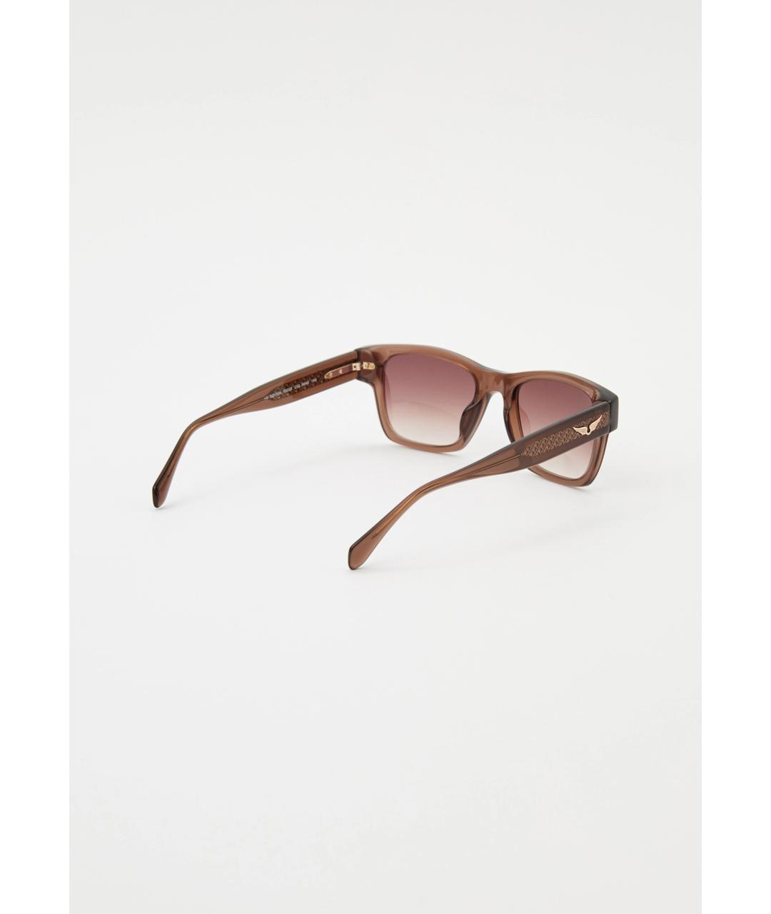 ZADIG & VOLTAIRE Коричневые пластиковые солнцезащитные очки, фото 2