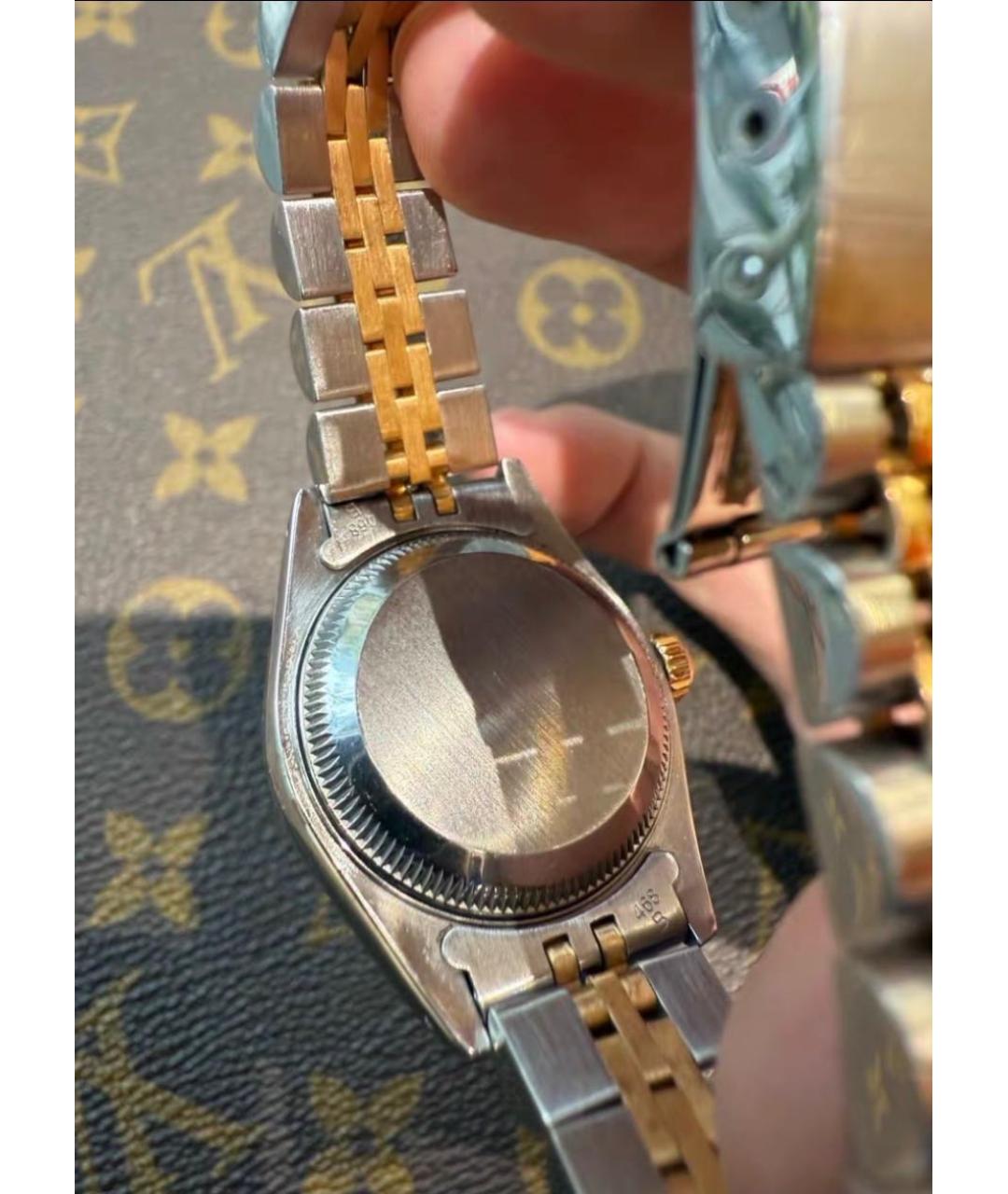 ROLEX Зеленые часы из желтого золота, фото 6