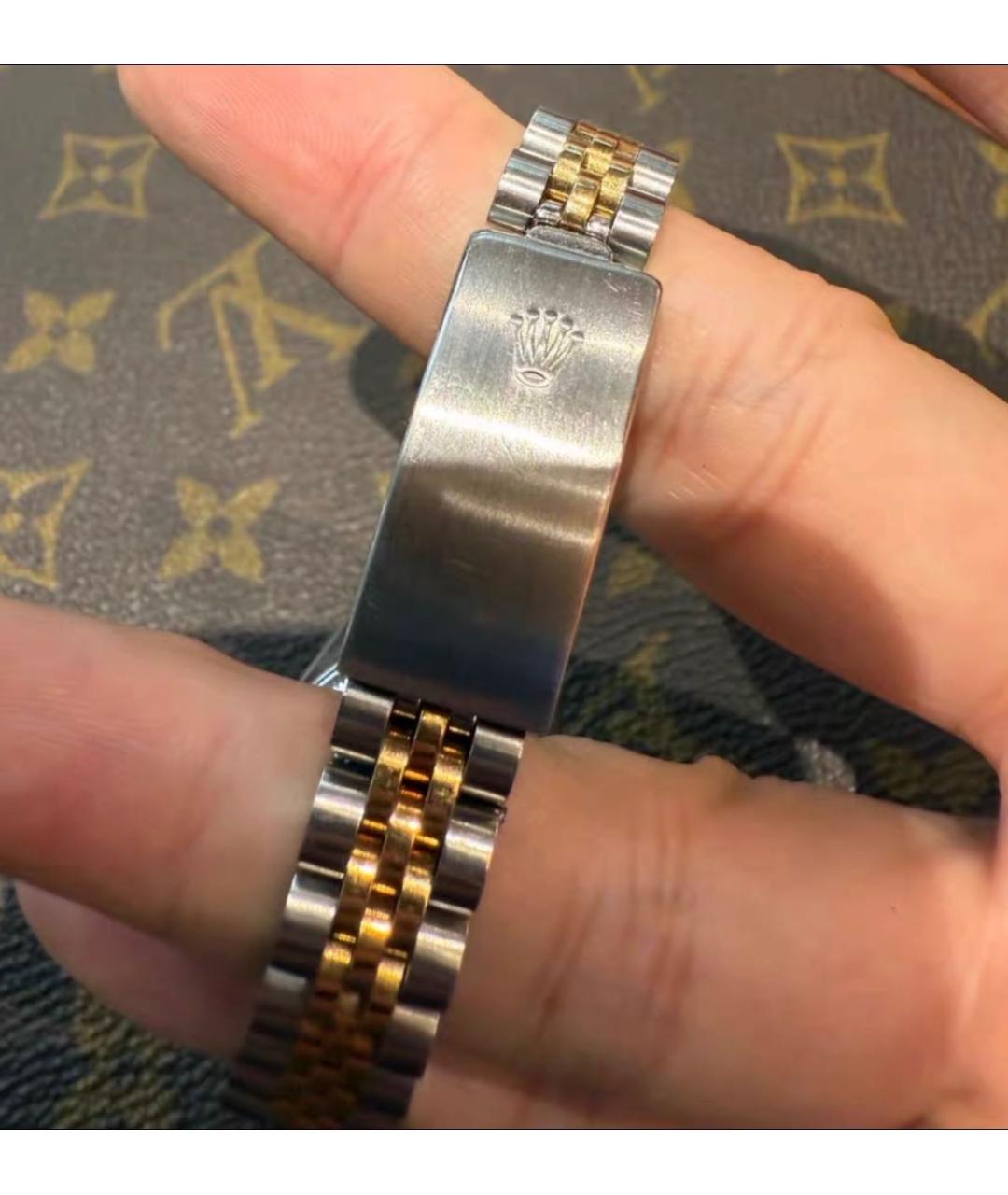 ROLEX Зеленые часы из желтого золота, фото 5