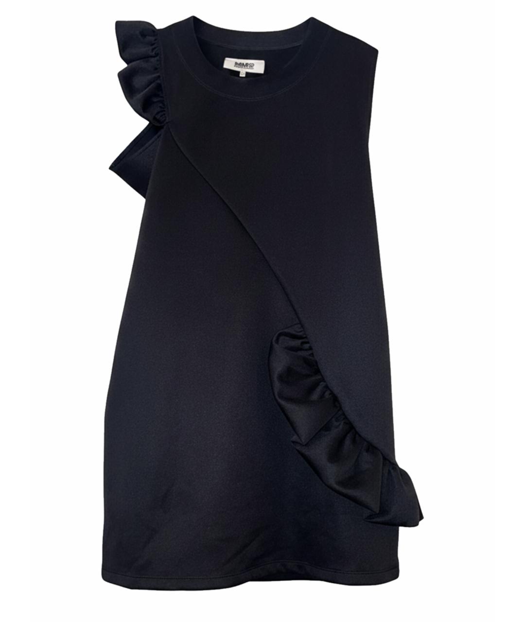 MM6 MAISON MARGIELA Черное полиэстеровое коктейльное платье, фото 1