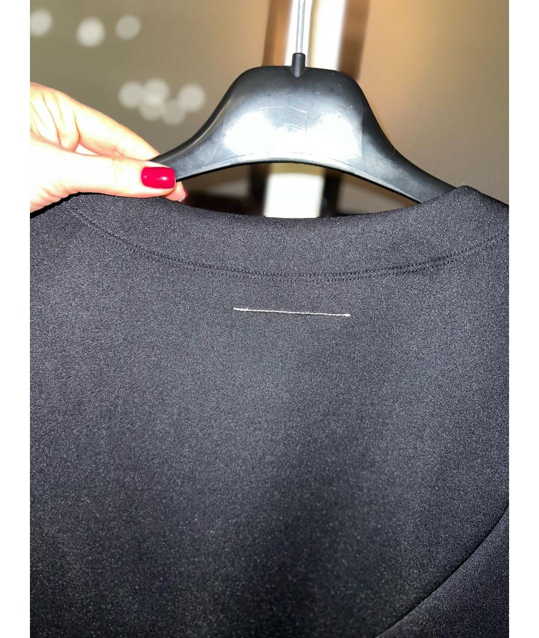 MM6 MAISON MARGIELA Черное полиэстеровое коктейльное платье, фото 6