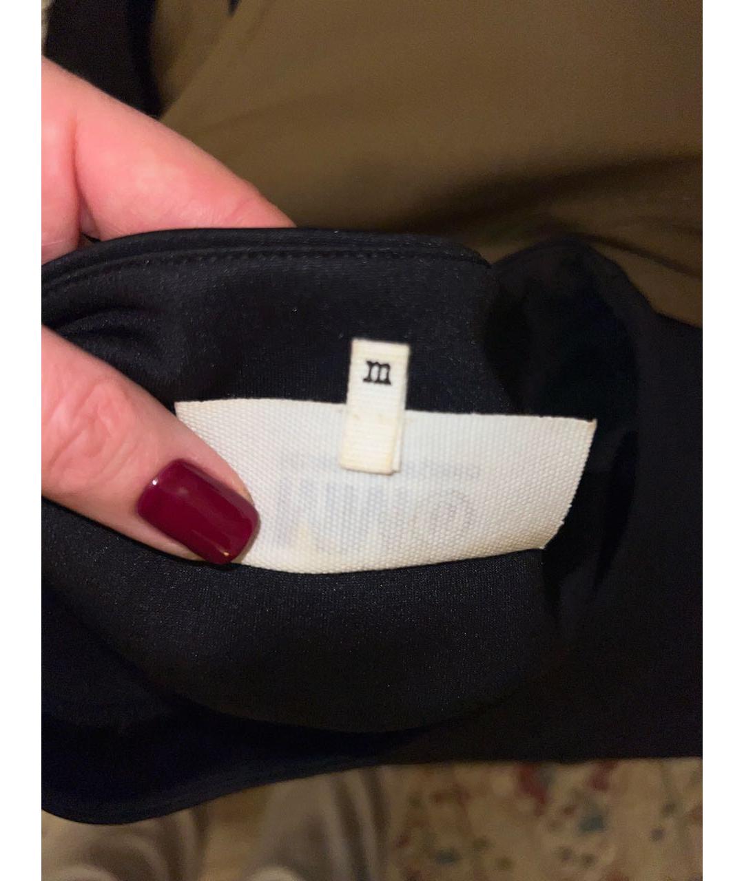 MM6 MAISON MARGIELA Черное полиэстеровое коктейльное платье, фото 7