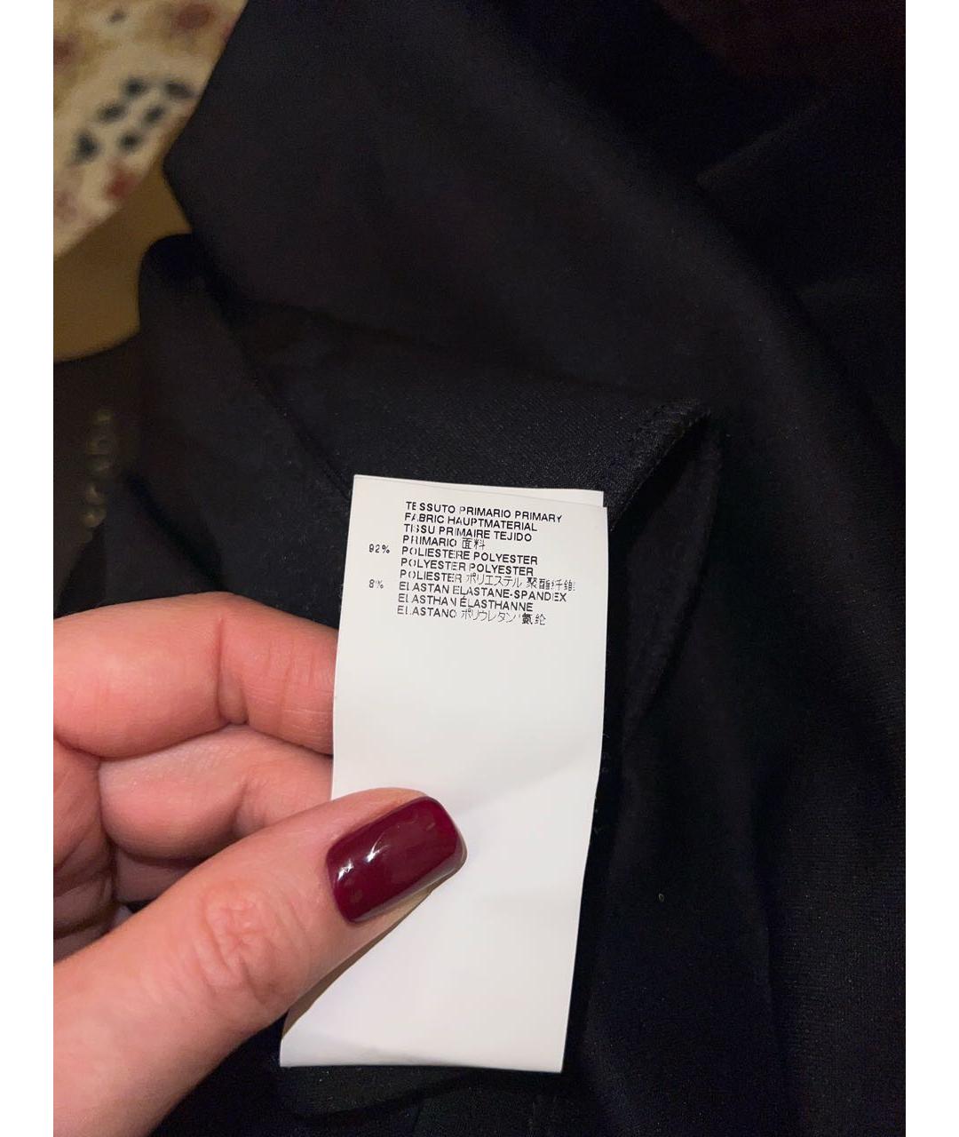 MM6 MAISON MARGIELA Черное полиэстеровое коктейльное платье, фото 8