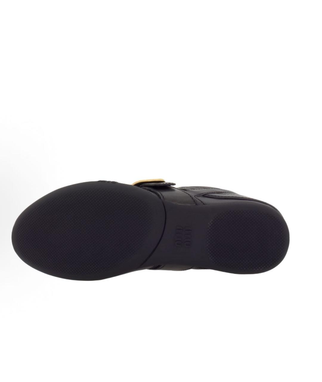 MIU MIU Черные кожаные кроссовки, фото 6