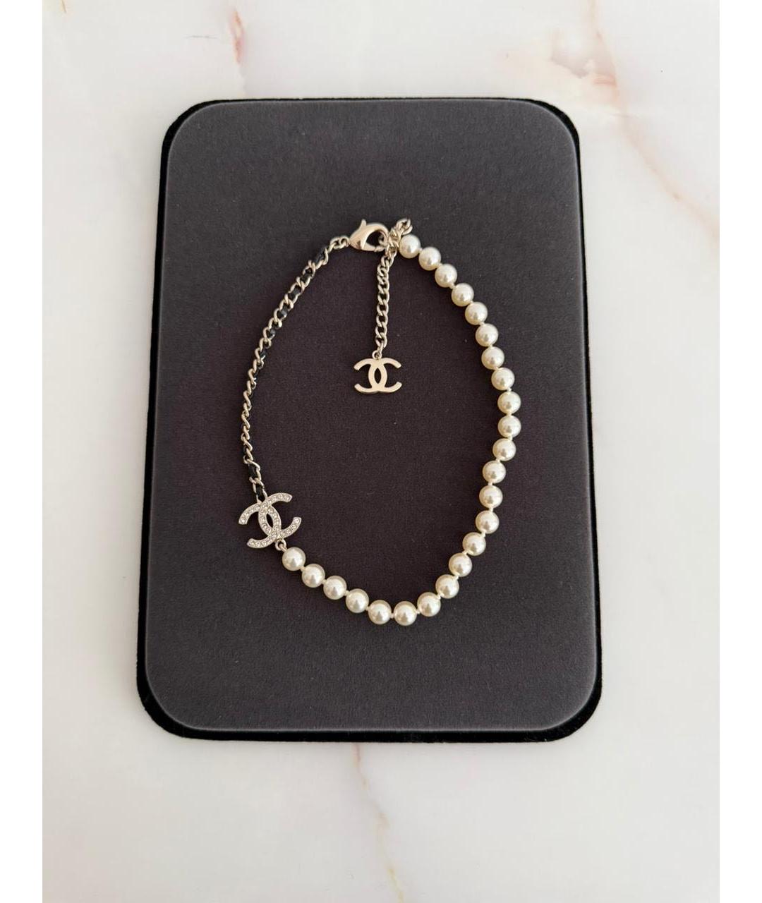 CHANEL Белое жемчужное колье, фото 3