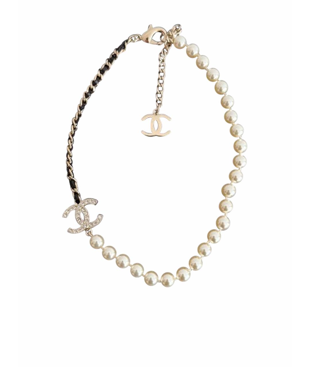CHANEL Белое жемчужное колье, фото 1