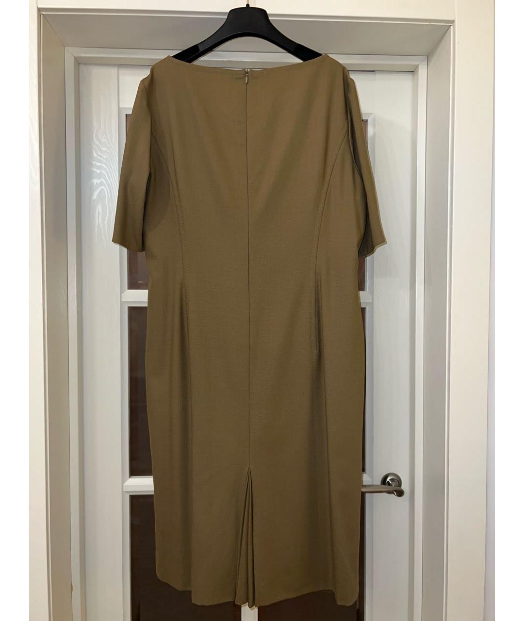 ESCADA Хаки шерстяное коктейльное платье, фото 6