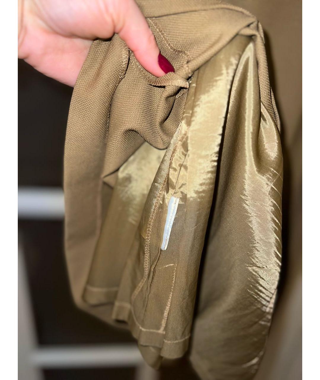 ESCADA Хаки шерстяное коктейльное платье, фото 5