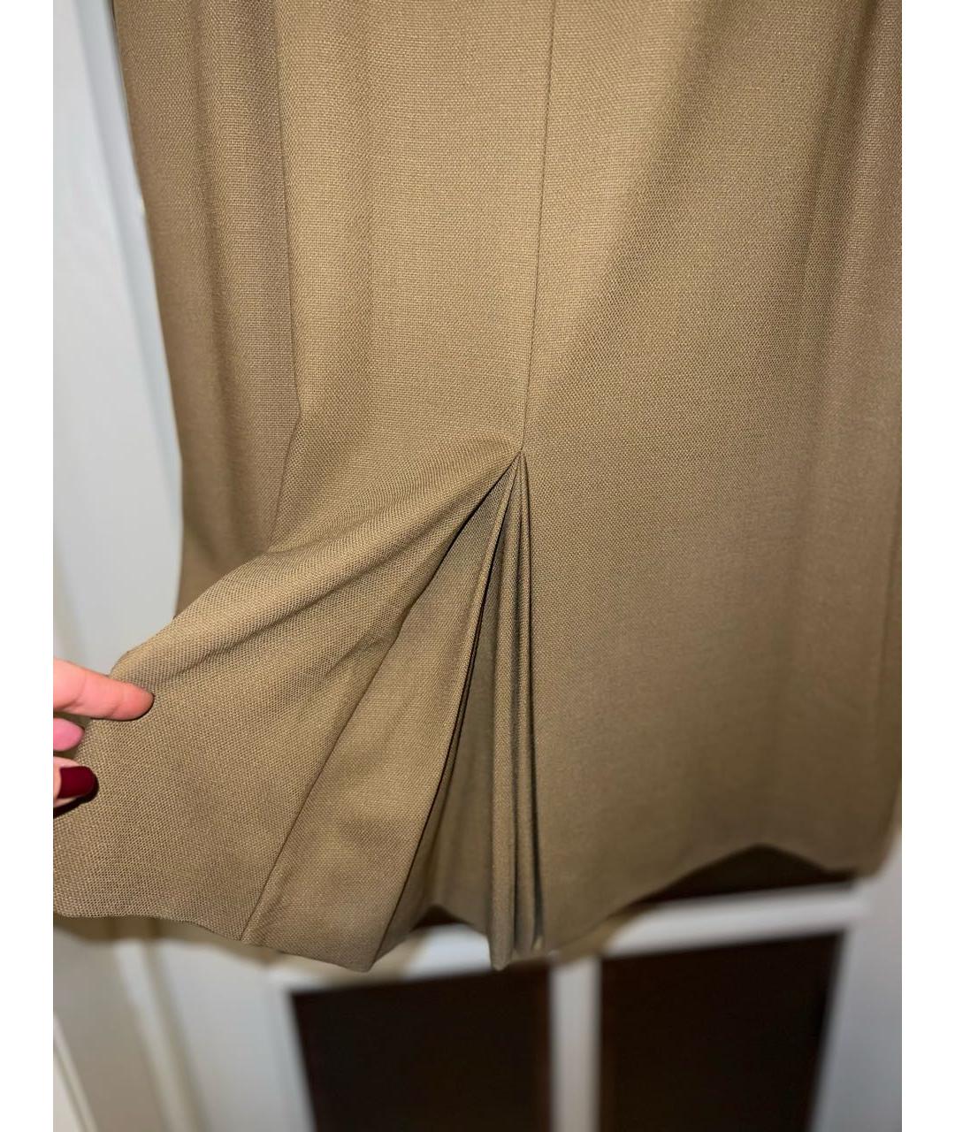 ESCADA Хаки шерстяное коктейльное платье, фото 4