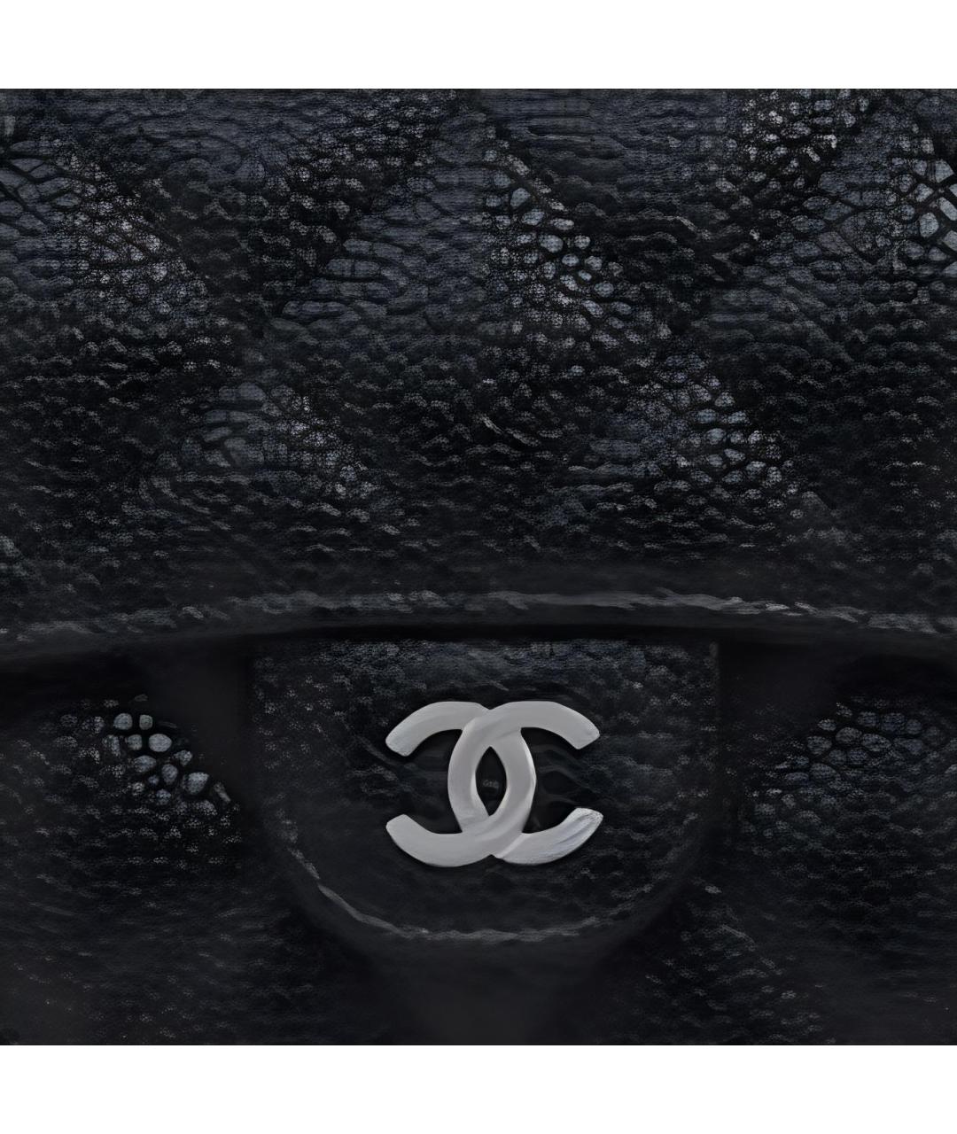 CHANEL Черный кожаный кошелек, фото 4