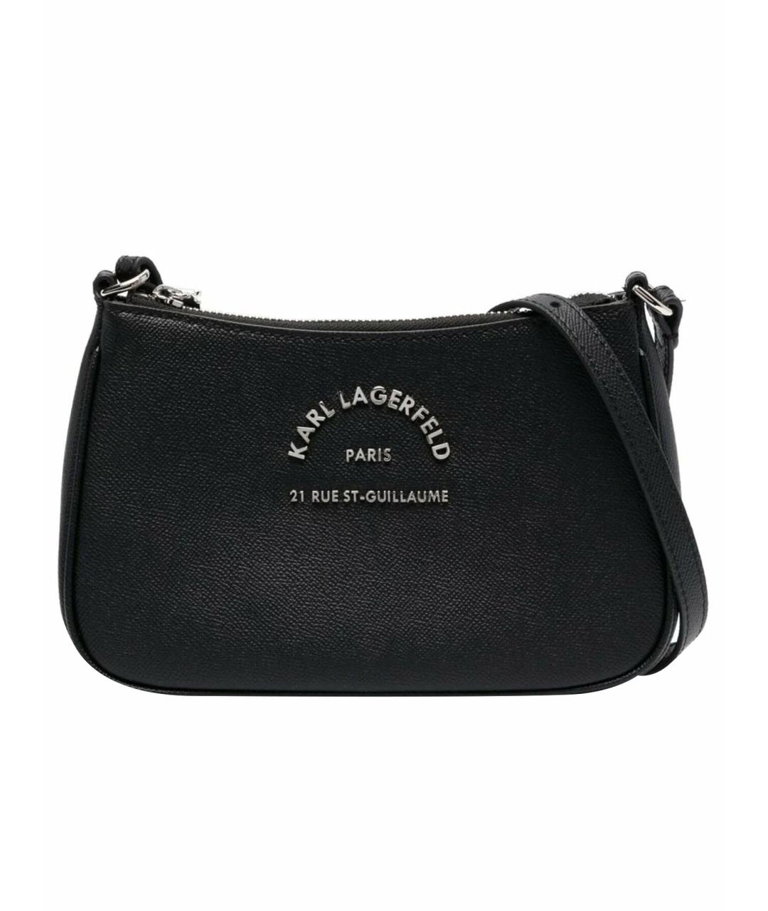 KARL LAGERFELD Черная сумка с короткими ручками из искусственной кожи, фото 1
