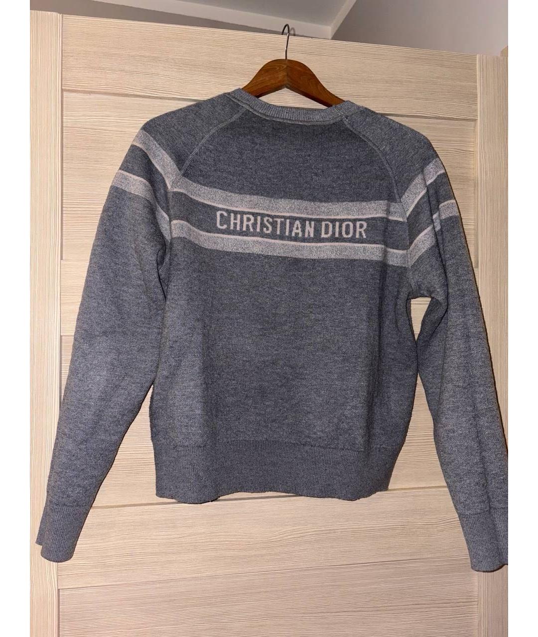 CHRISTIAN DIOR Серый кашемировый джемпер / свитер, фото 3