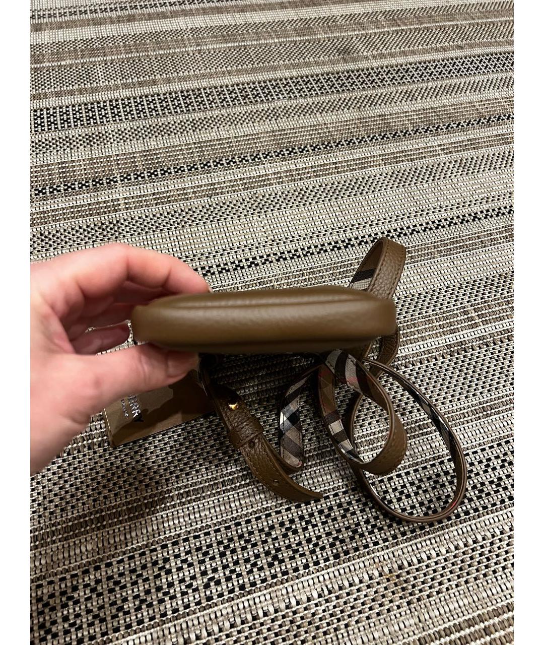 BURBERRY Коричневая кожаная сумка через плечо, фото 6