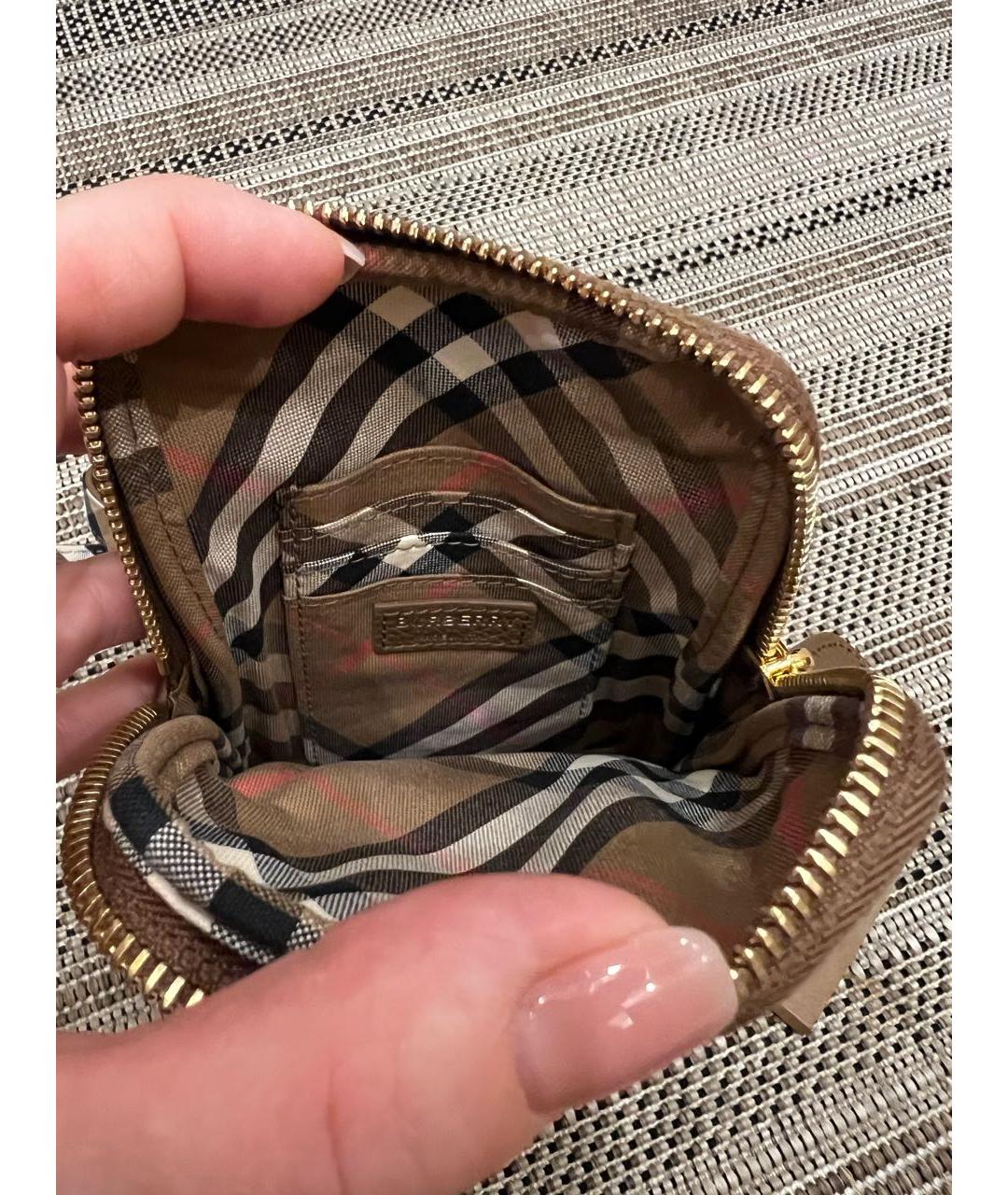 BURBERRY Коричневая кожаная сумка через плечо, фото 4