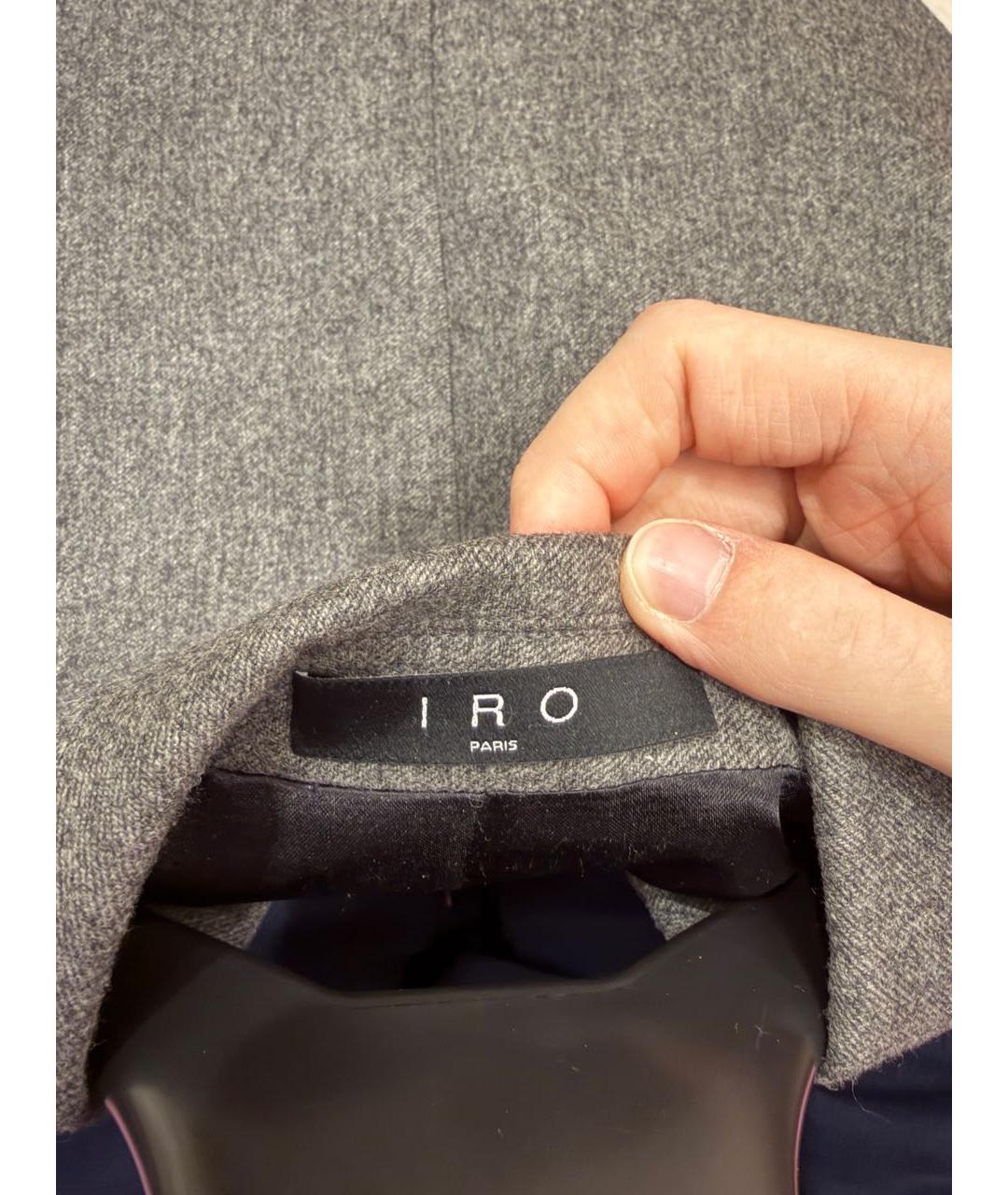 IRO Серый шерстяной пиджак, фото 3