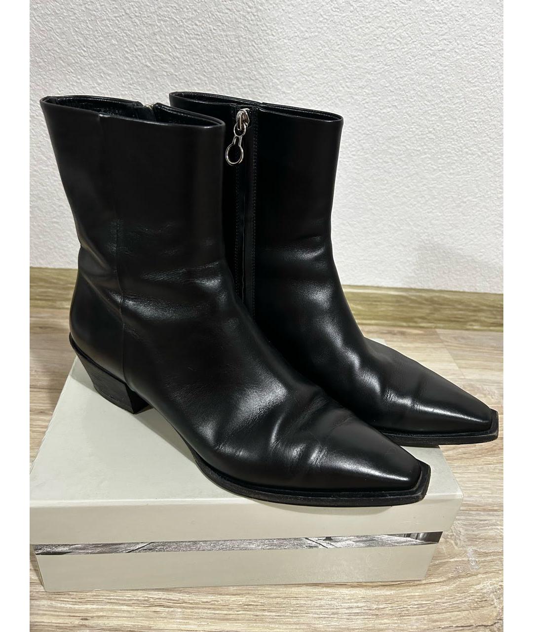 AEYDE Черные кожаные полусапоги, фото 2