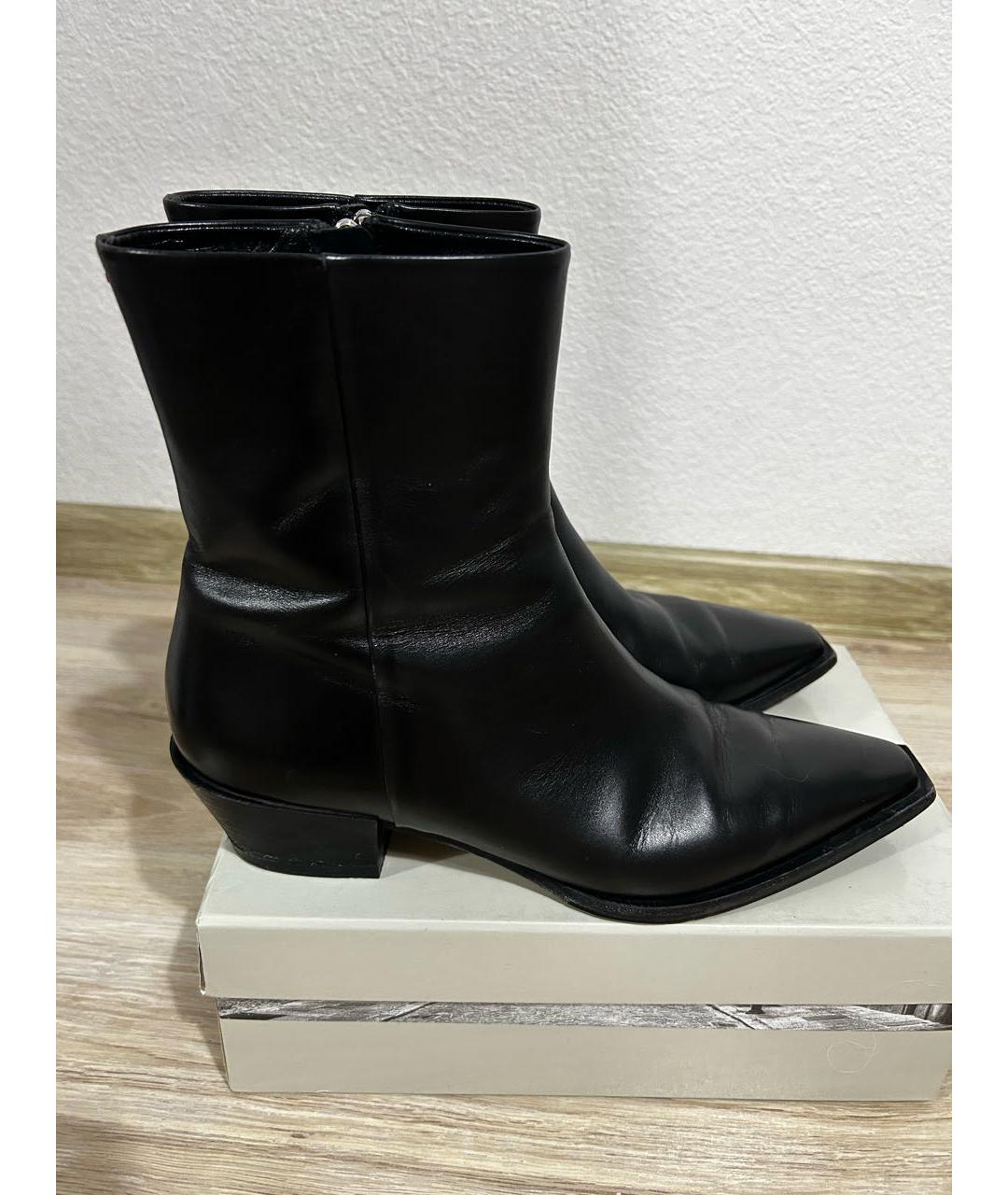 AEYDE Черные кожаные полусапоги, фото 7