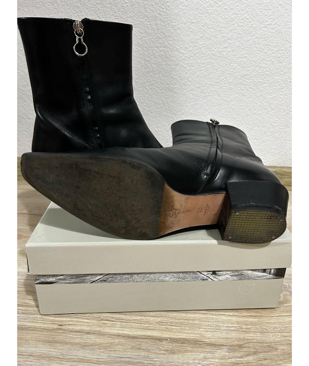 AEYDE Черные кожаные полусапоги, фото 4