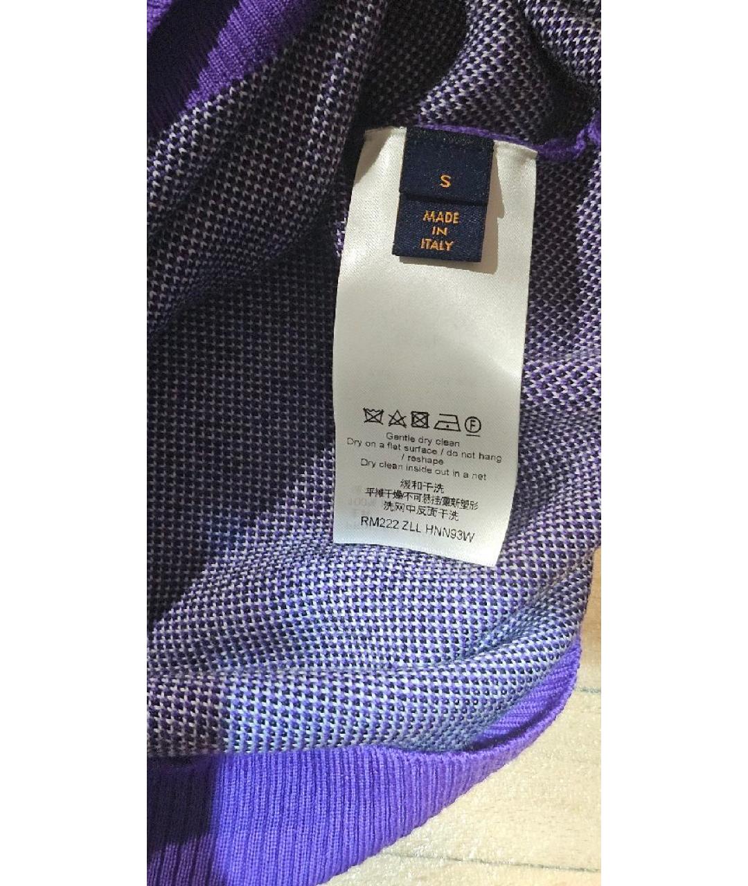 LOUIS VUITTON Фиолетовый шерстяной джемпер / свитер, фото 4