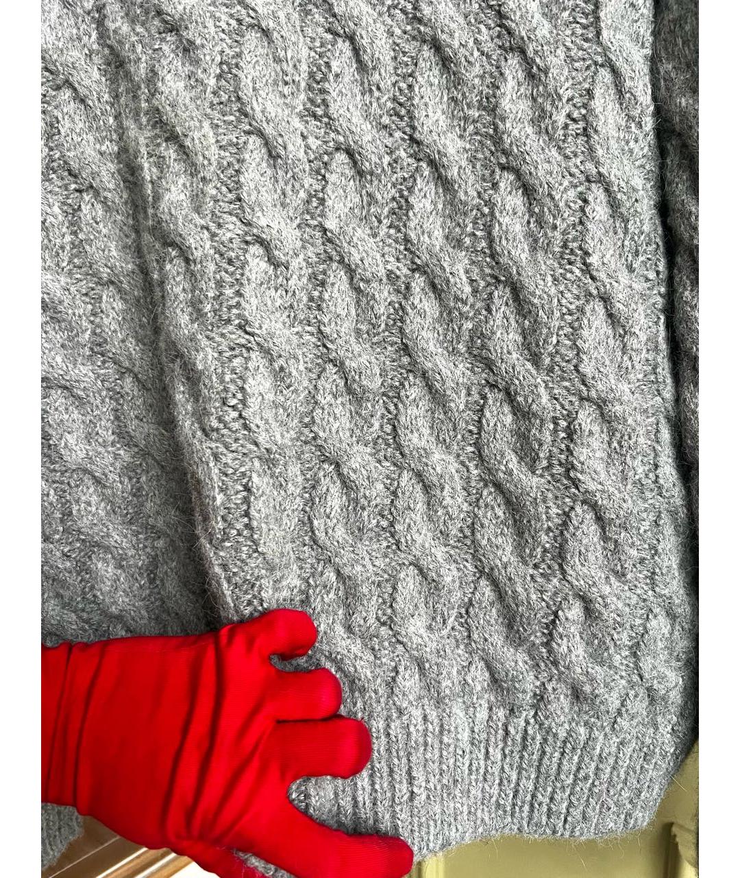 PRADA Серый шерстяной джемпер / свитер, фото 4