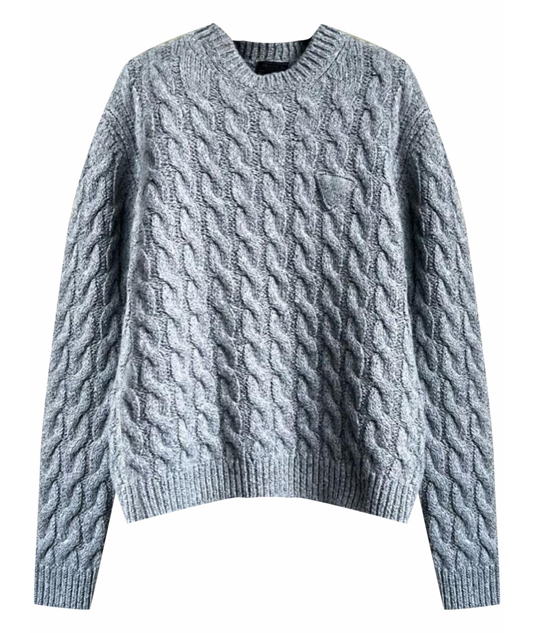 PRADA Серый шерстяной джемпер / свитер, фото 1