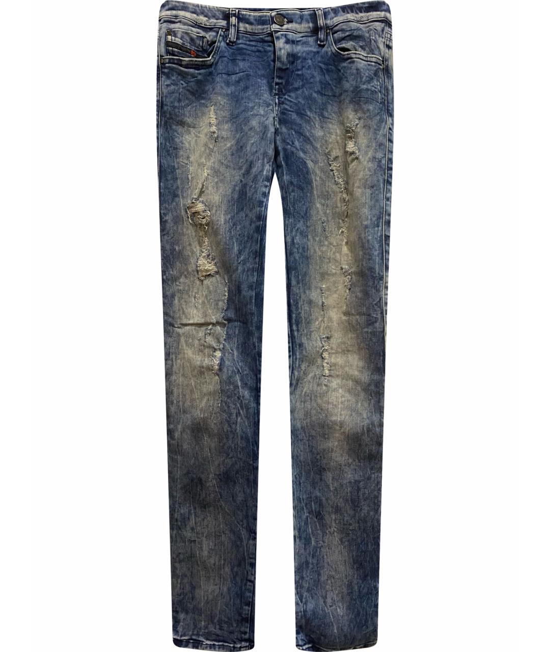 DIESEL Голубые хлопковые джинсы слим, фото 1
