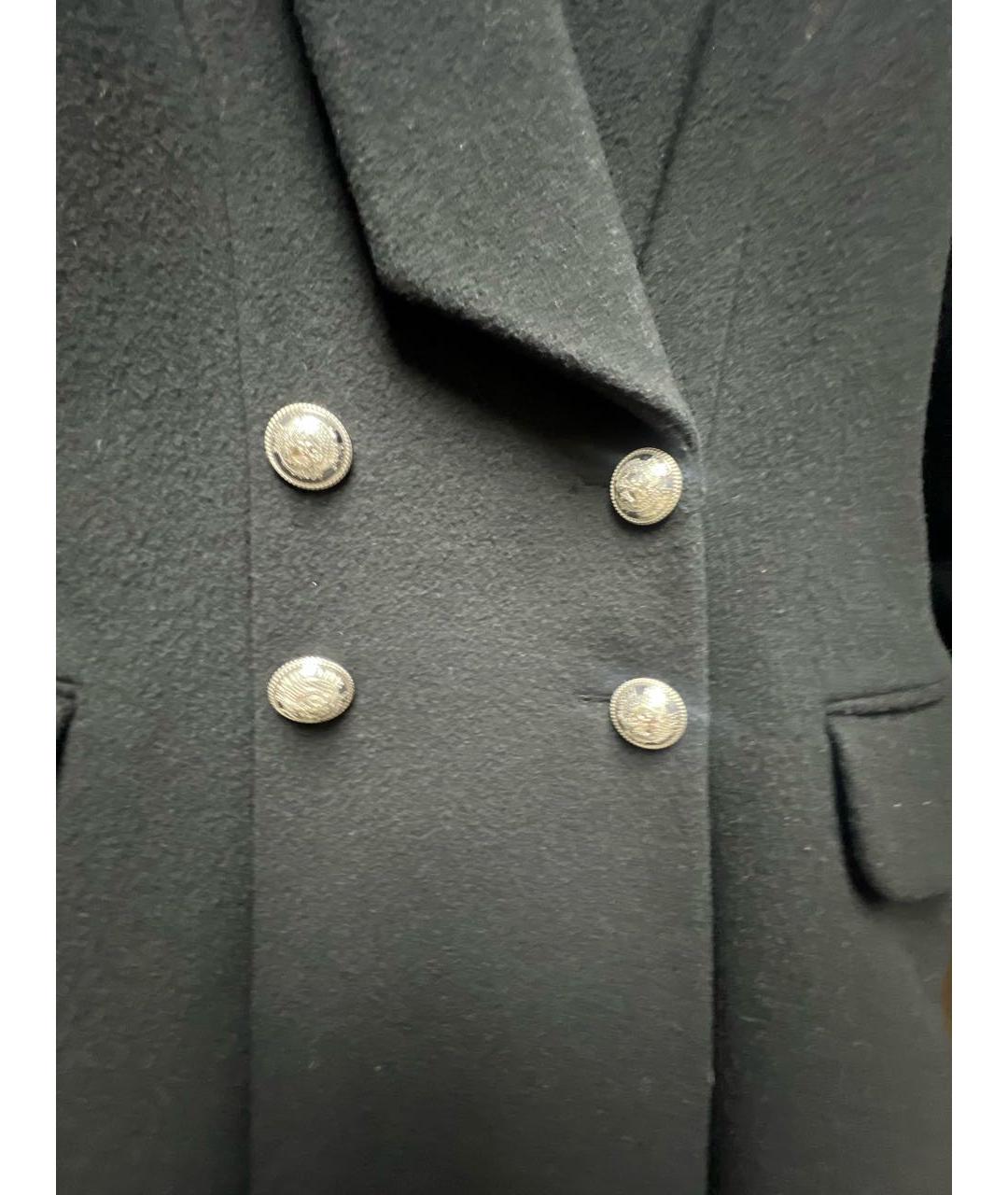 BALMAIN Темно-синее шерстяное пальто, фото 8