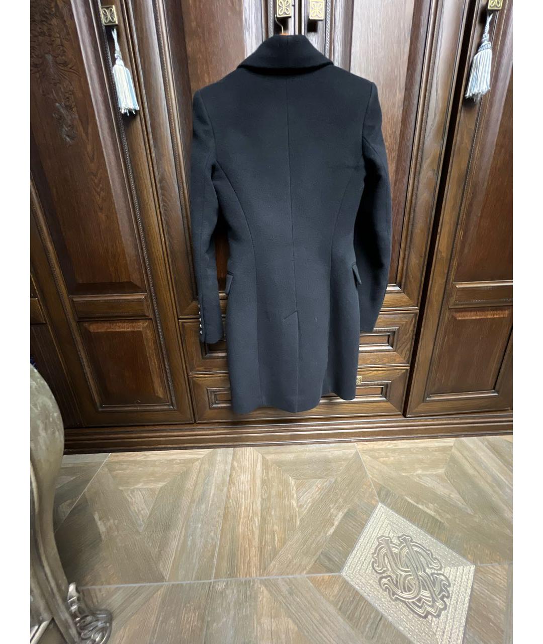 BALMAIN Темно-синее шерстяное пальто, фото 2