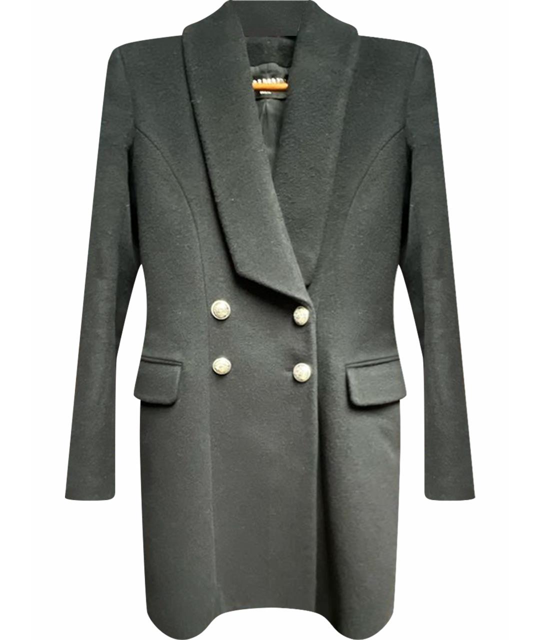 BALMAIN Темно-синее шерстяное пальто, фото 1