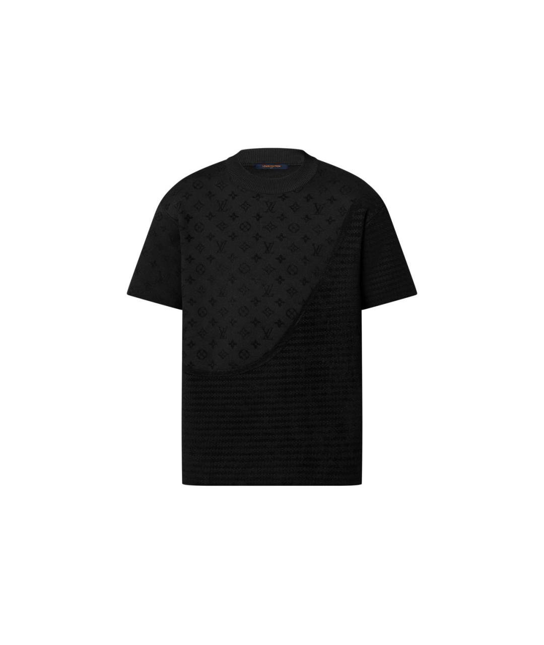 LOUIS VUITTON Черная хлопковая футболка, фото 5