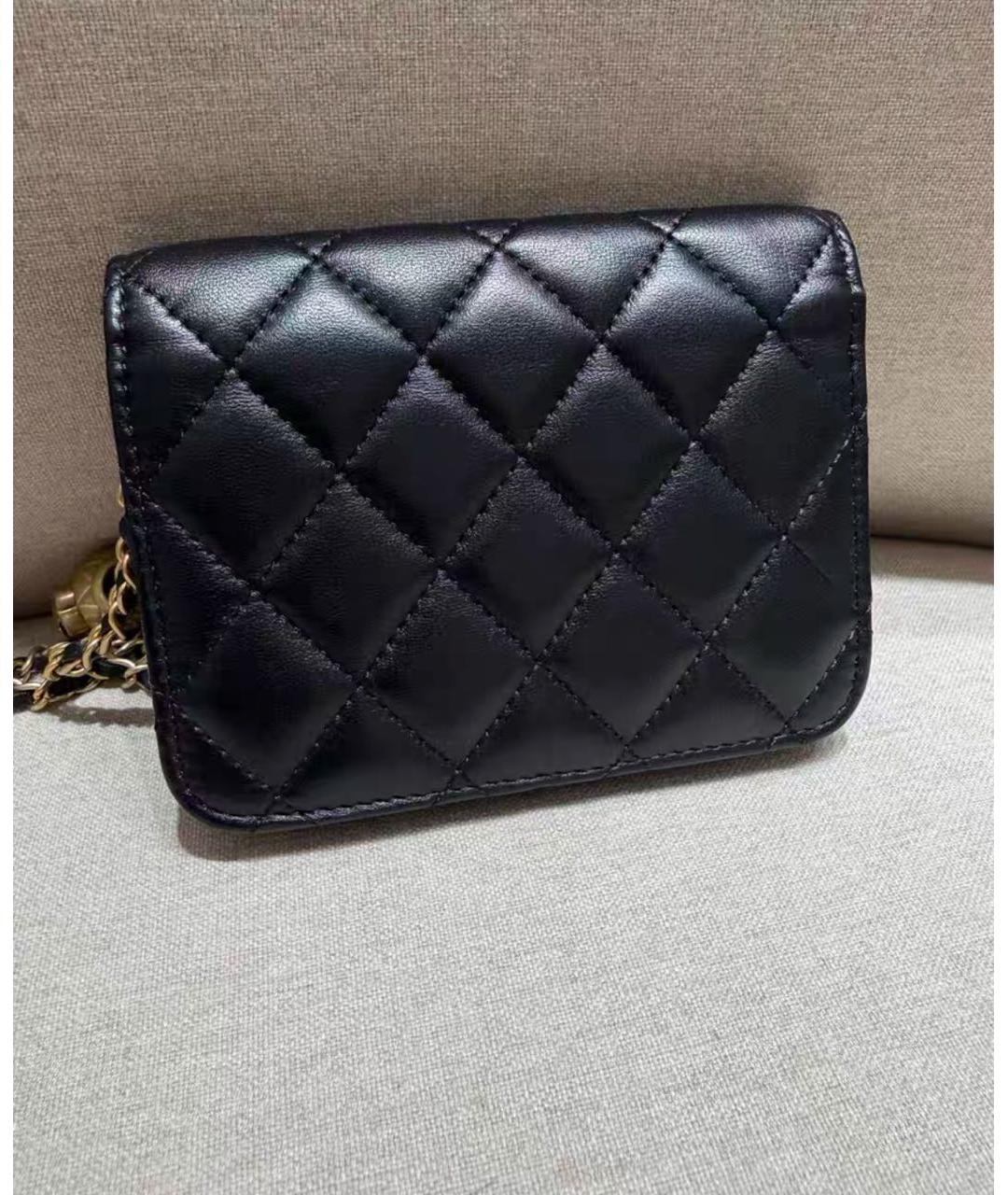 CHANEL Черная кожаная сумка через плечо, фото 3
