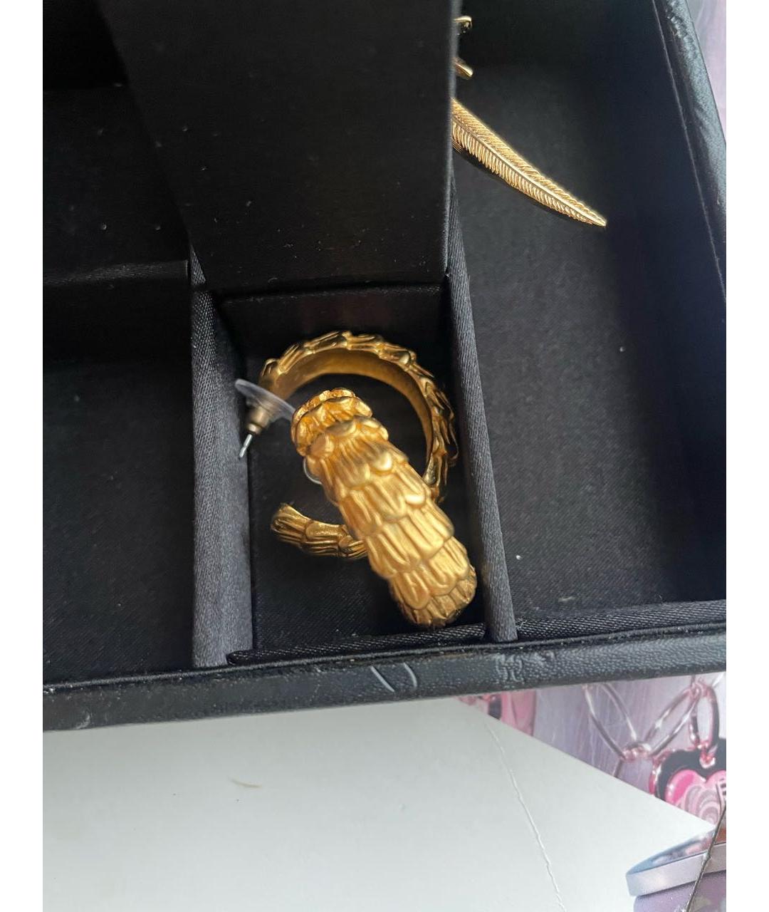KARL LAGERFELD Золотые металлические серьги, фото 4