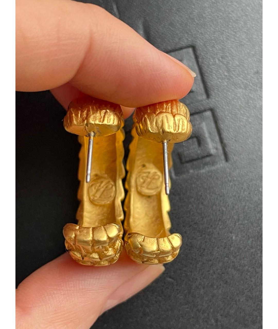 KARL LAGERFELD Золотые металлические серьги, фото 3